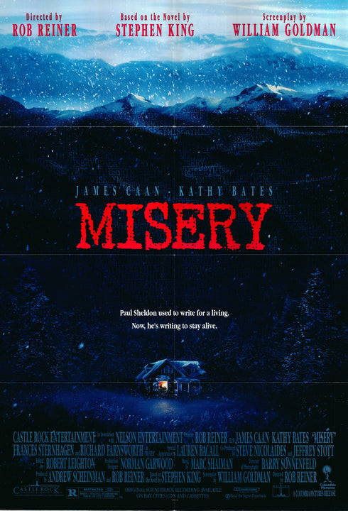 misery 1990 one sheet poster folded